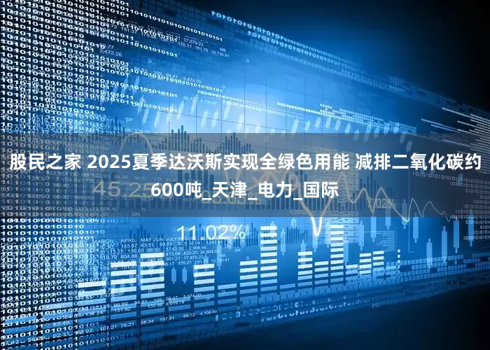股民之家 2025夏季达沃斯实现全绿色用能 减排二氧化碳约600吨_天津_电力_国际